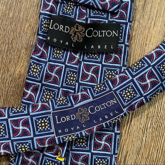 Lord Colton Royal Label Silk Necktie Handmade - Picture 3 of 6